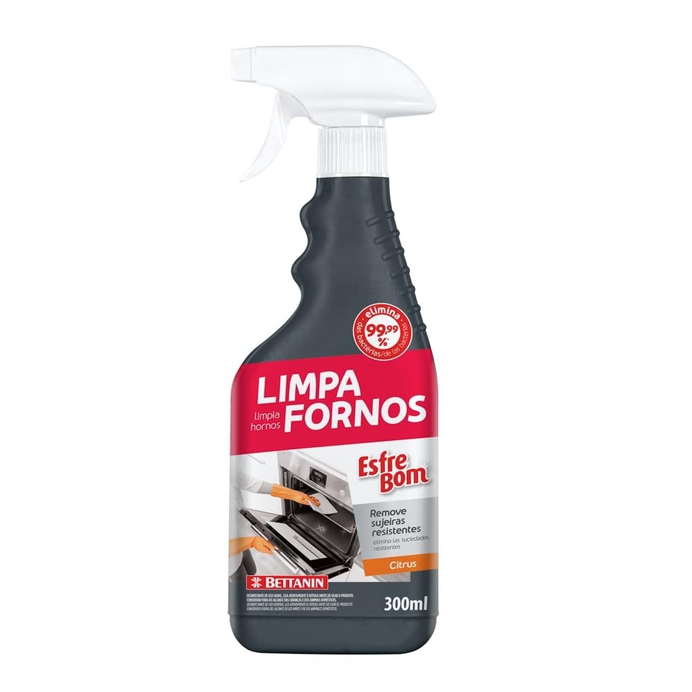 EsfreBom Spray Limpa Forno 300ml - Desengordura e Elimina 99,9% das Bactérias