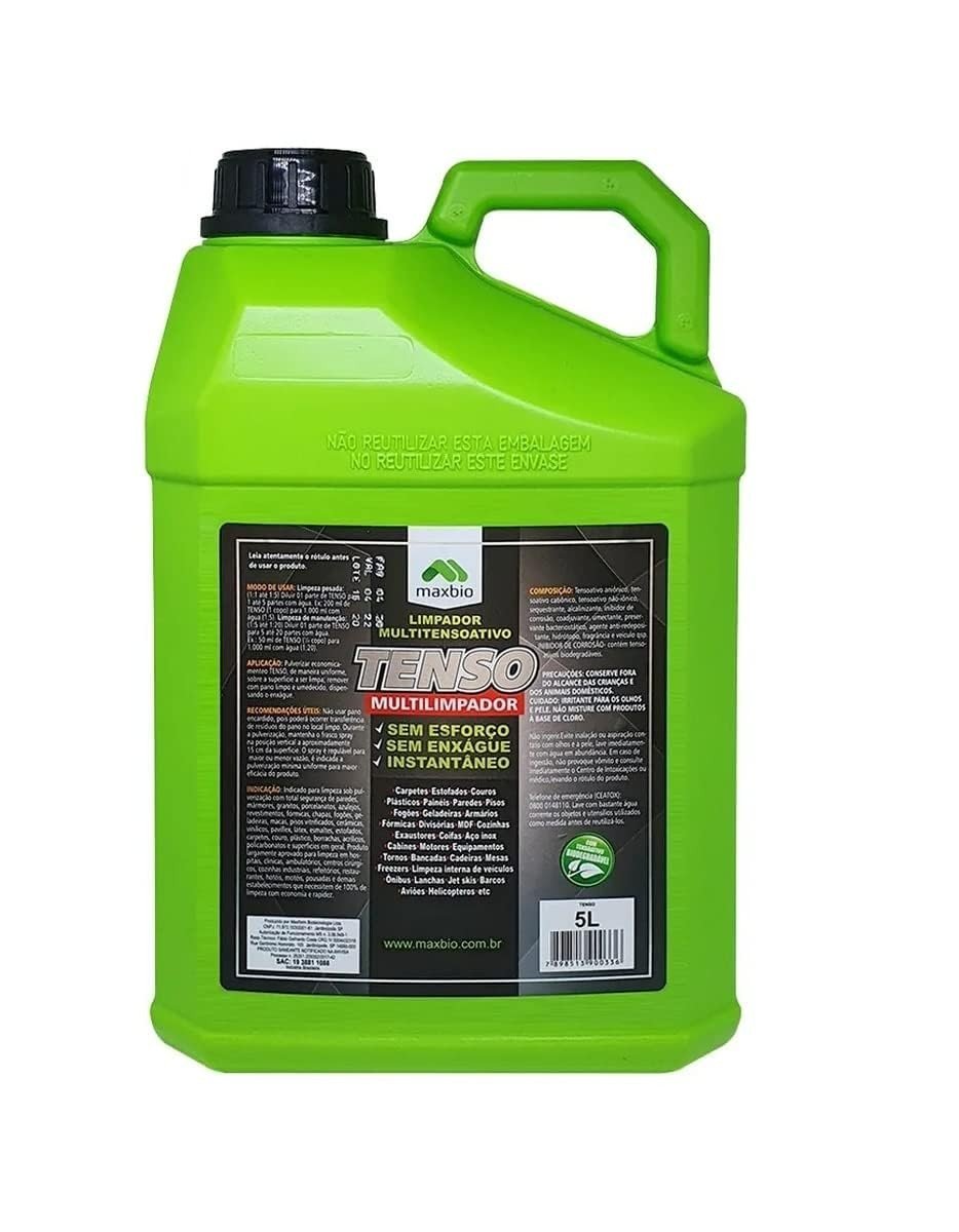 Limpa Estofados Tenso Maxbio 5L - Removedor de Manchas Sem Esforço para Sofá e Carro