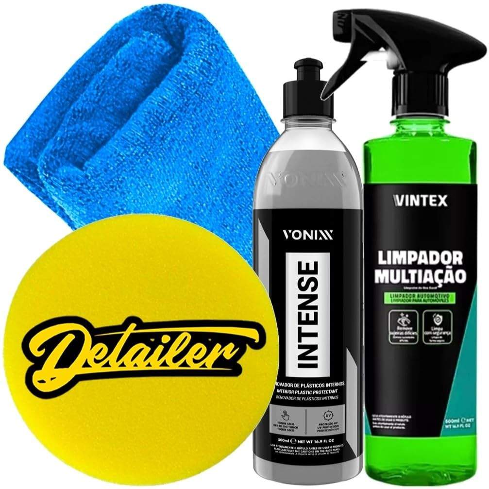 Kit Revitalizador Intense Vonixx + Limpador Vintex: Brilho e Proteção para Seu Carro!