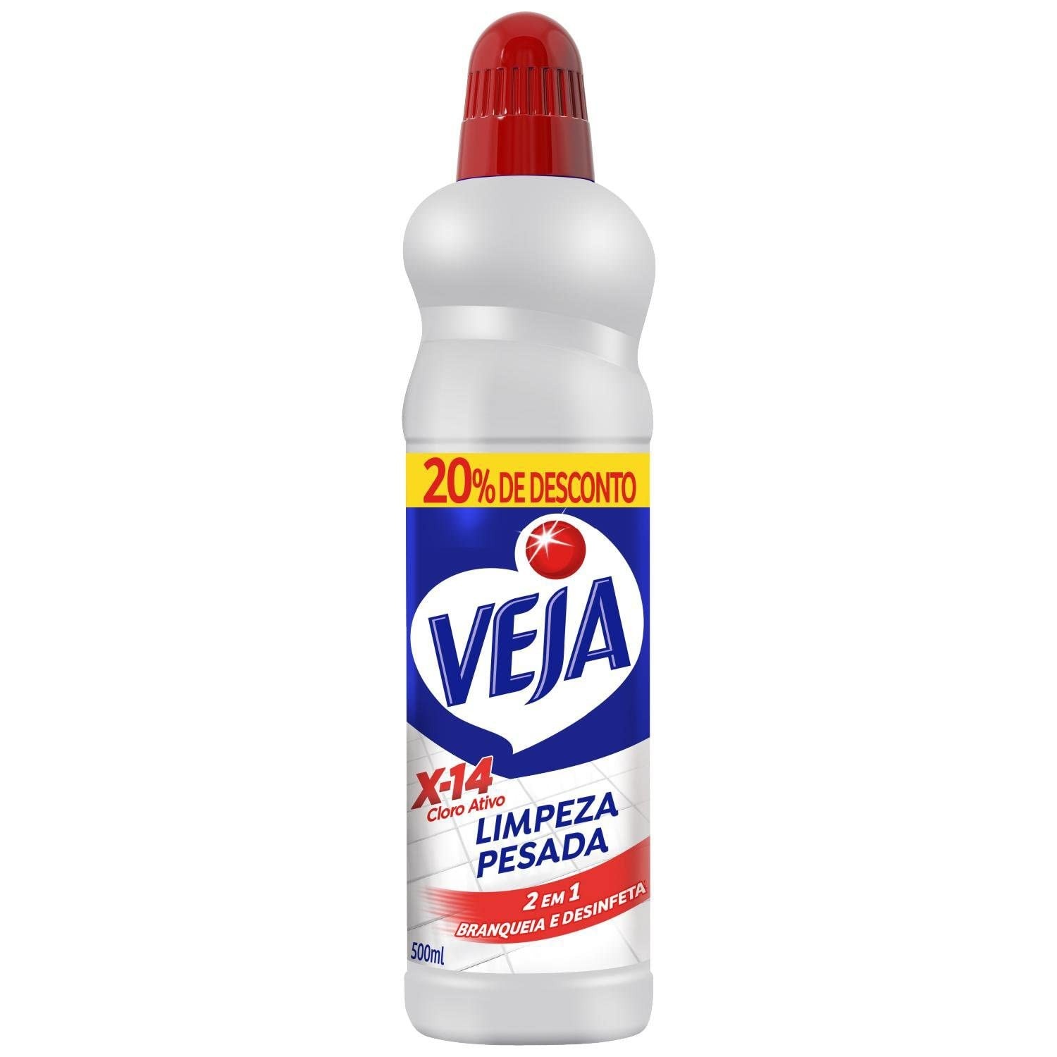 Veja Limpador Cloro Ativo 500ml - Limpeza Profunda e Desinfecção Total