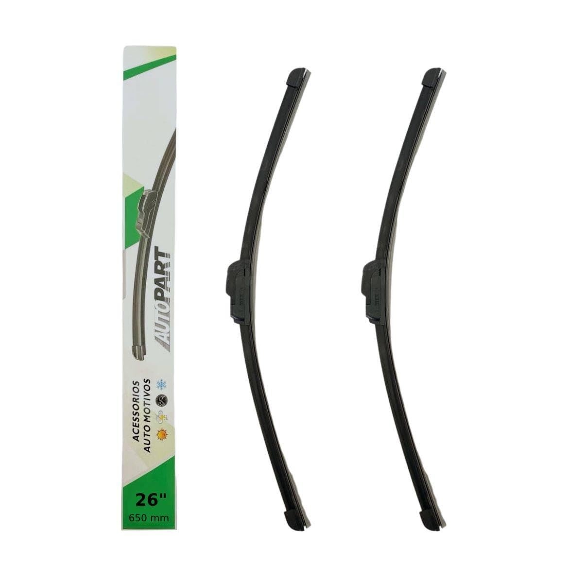 Par de Palhetas Limpador Parabrisa 650mm (26") - Limpeza Suave e Eficaz