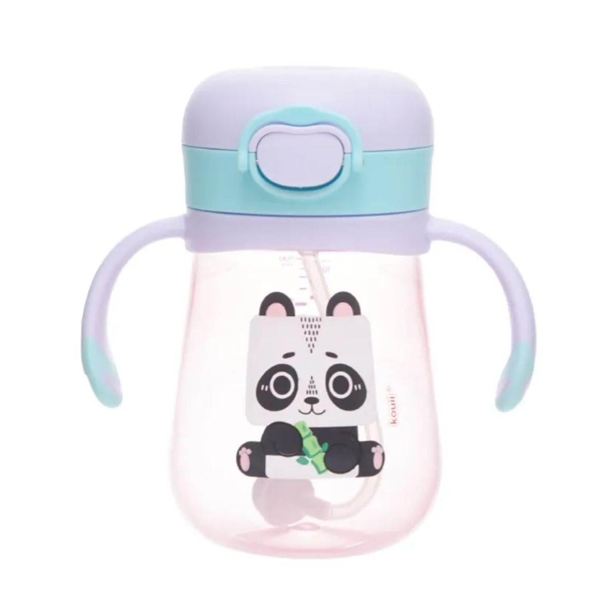 Copo de Transição com Alça e Canudo Kouii Panda - Seguro, Ergonômico e Livre de BPA