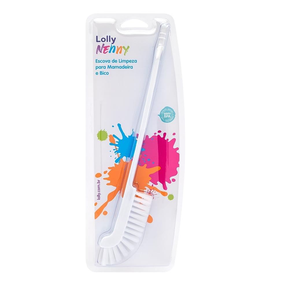 Escova de Limpeza Lolly para Mamadeira e Bico - Design Ergonômico e Seguro