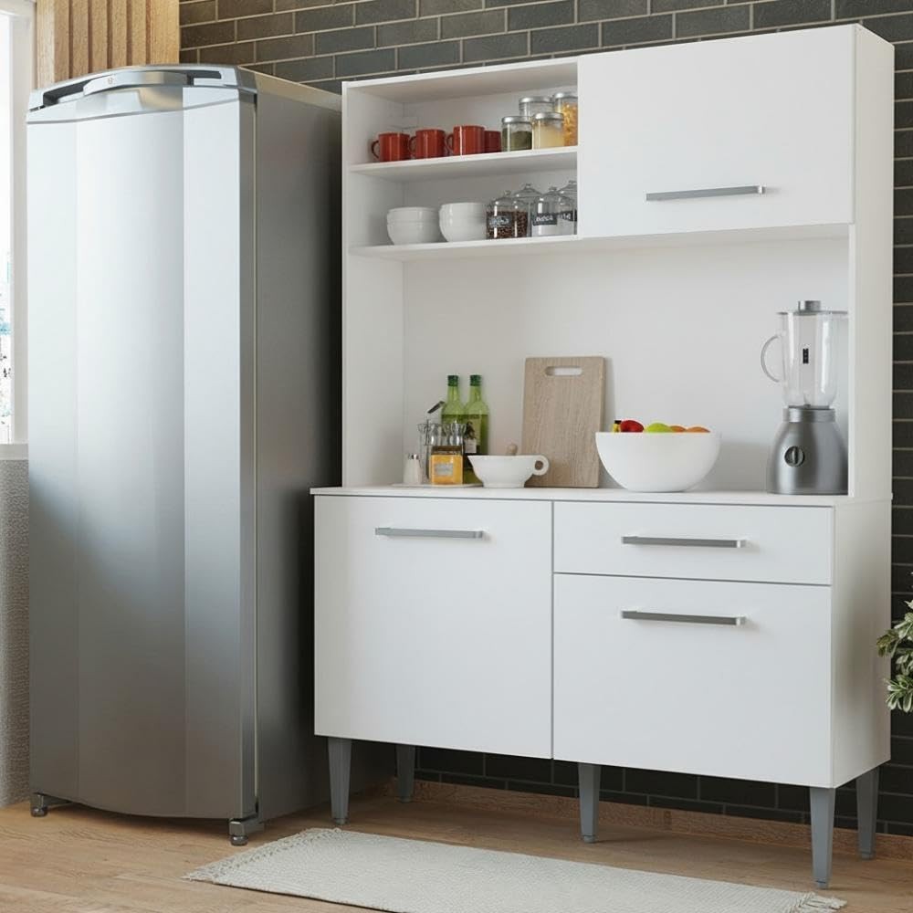 Armário de Cozinha Compacta 120cm Life Madesa - Design Moderno e Funcionalidade Máxima