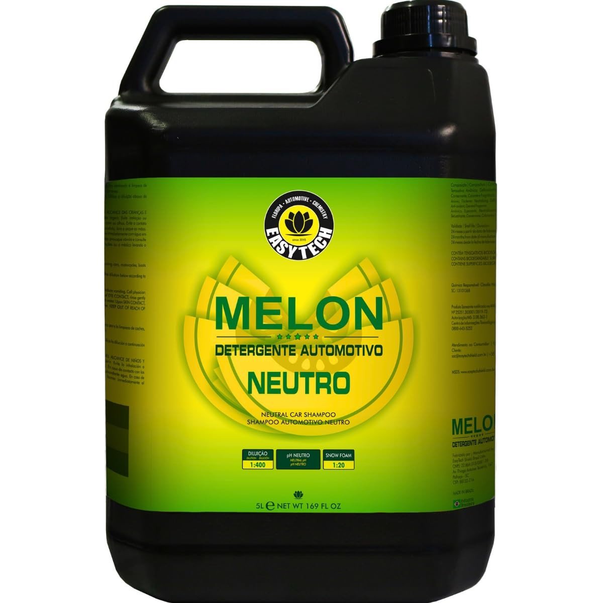 Shampoo Automotivo Neutro Melon 5L Easytech: Limpeza Profissional e Brilho Impecável