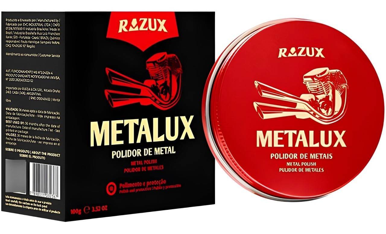 Metalux Polidor de Metais e Cromados Razux 100g: Brilho Impecável e Proteção Duradoura