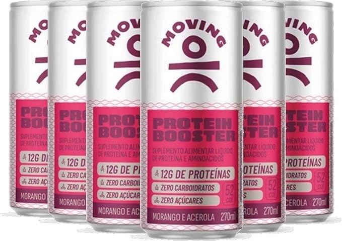 Kit 6 Refrigerante Proteico MOVING Morango e Acerola 270ml