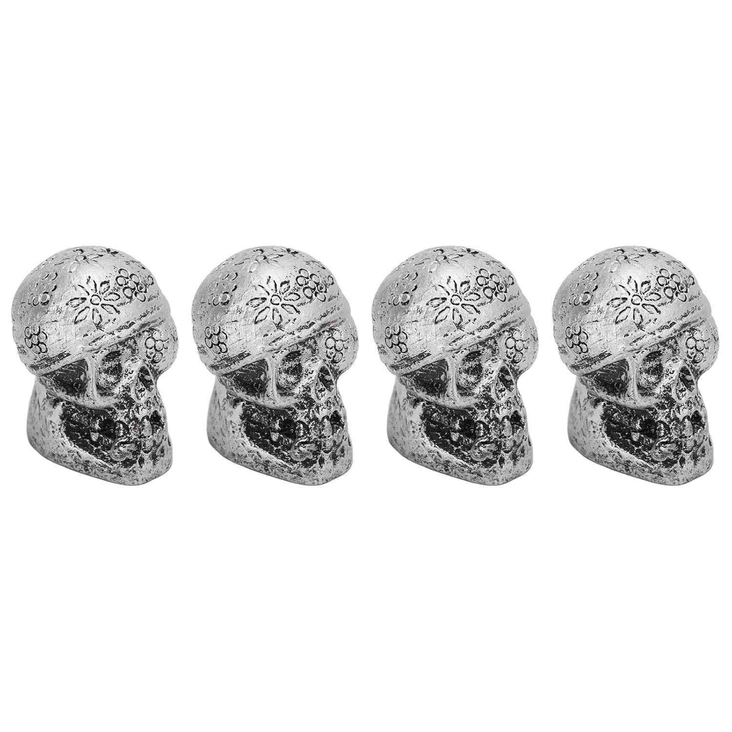Válvulas de Pneu Crânio 4pcs: Estilo e Proteção para Sua Moto e Carro