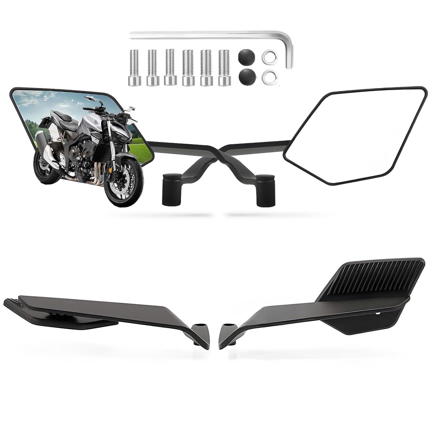 Espelhos Retrovisores Stealth Wind Wing para Motos: Estilo e Aerodinâmica para Kawasaki, Yamaha e Mais!