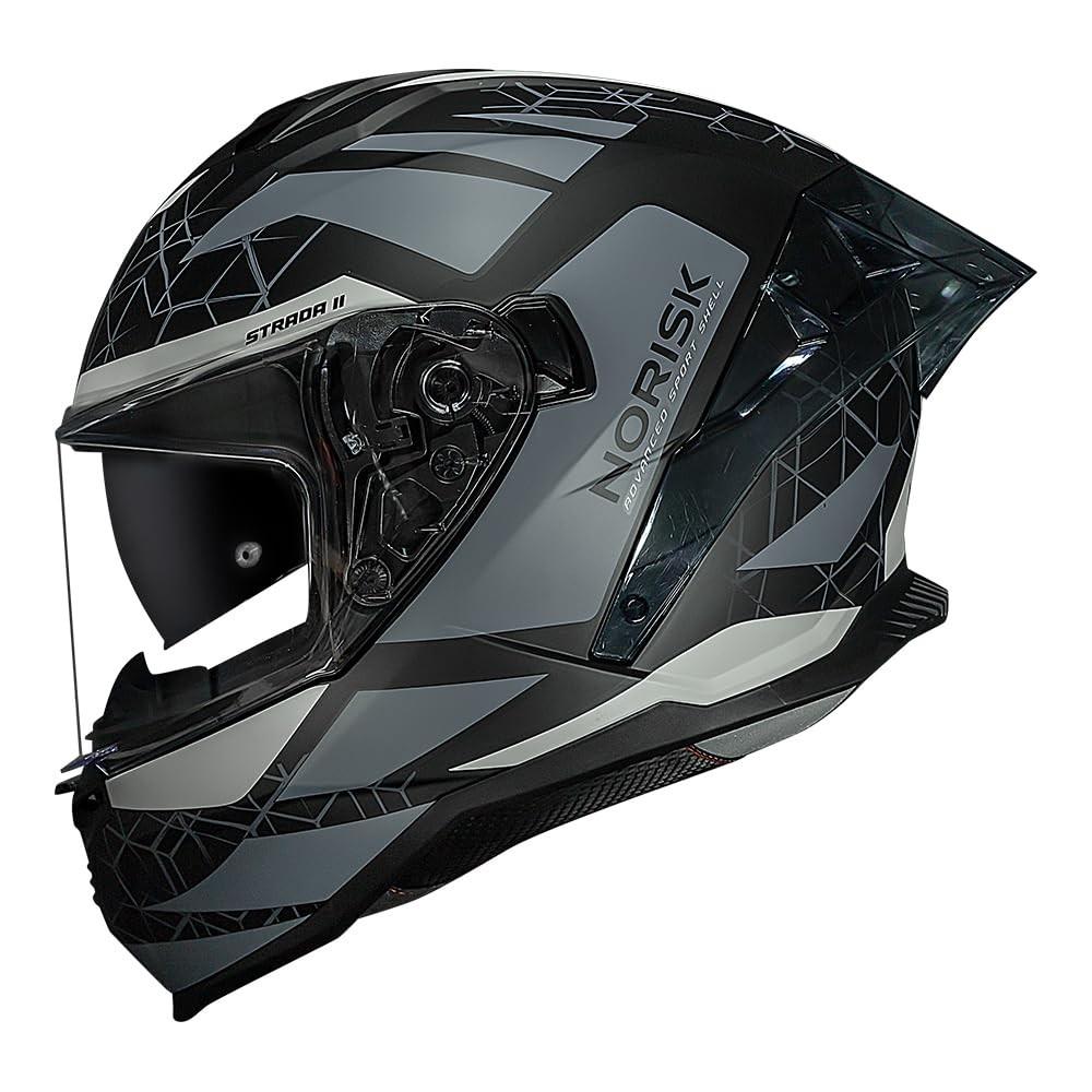 Capacete Norisk Strada II Evoque Matte Black Grey: Segurança e Estilo para Sua Pilotagem