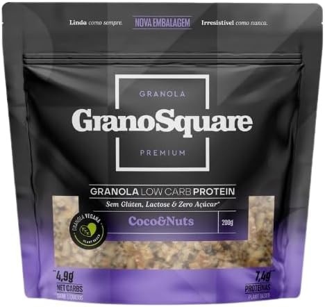 Kit 3X: Granola Coco e Nuts Low Carb GranoSquare 200g
