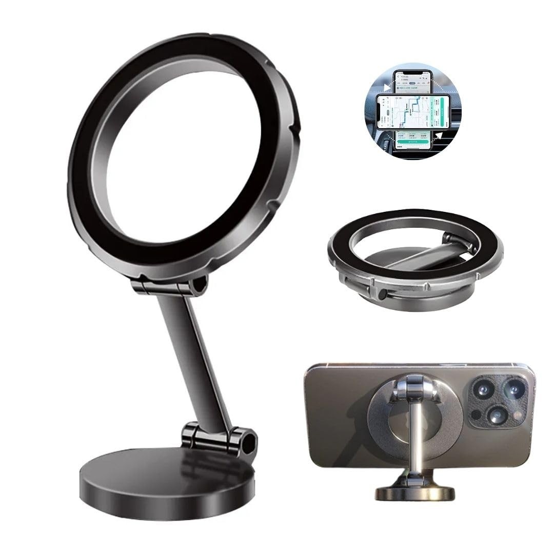 Suporte Magnético Premium para Carro com MagSafe: Ímã Super Forte e Giro 360°