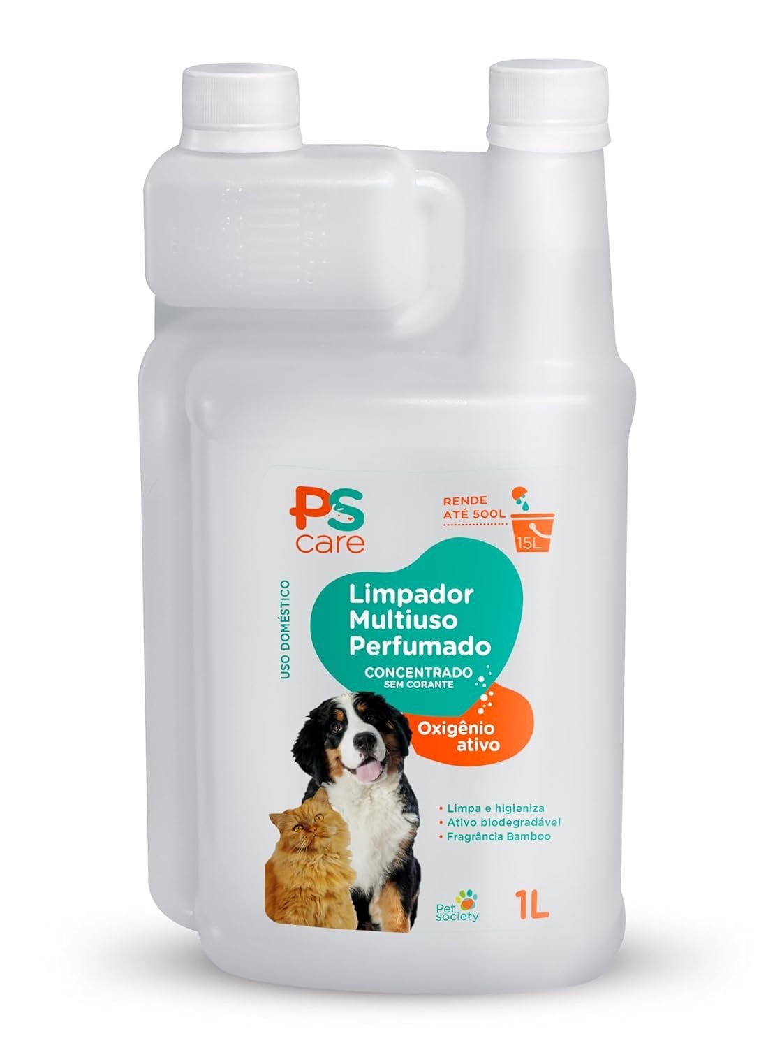 PS CARE Limpador Multiuso Perfumado 1L - Seguro para Pets e Superfícies Variadas