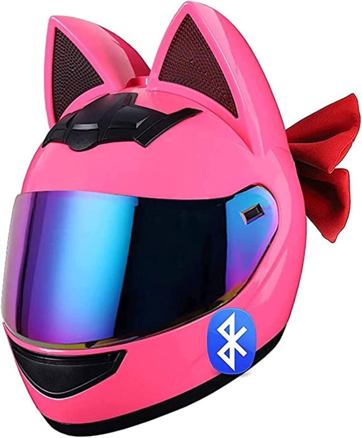 Capacete Modular Bluetooth Orelha de Gato ECE Certificado - Estilo e Segurança para Motociclistas