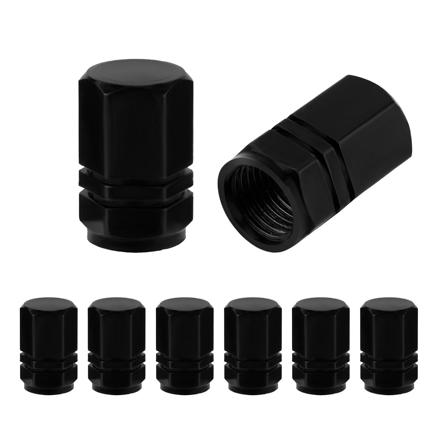 Kit 8 Tampas de Válvula de Pneu em Aço Inoxidável - Proteção e Estilo para seu Carro e SUV