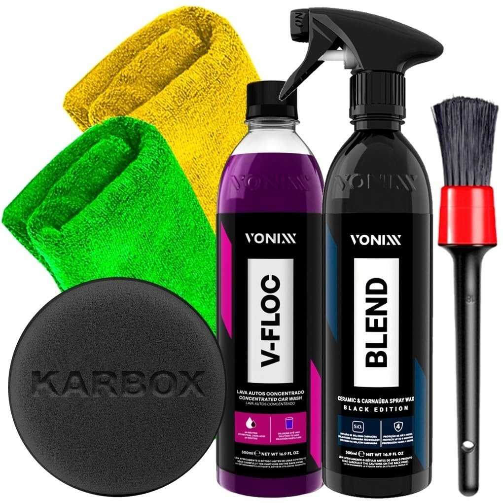 Kit V-Floc 500ml Vonixx Blend Spray Black 500ml Vonixx e Acessórios Para Estética Automotiva Karbox
