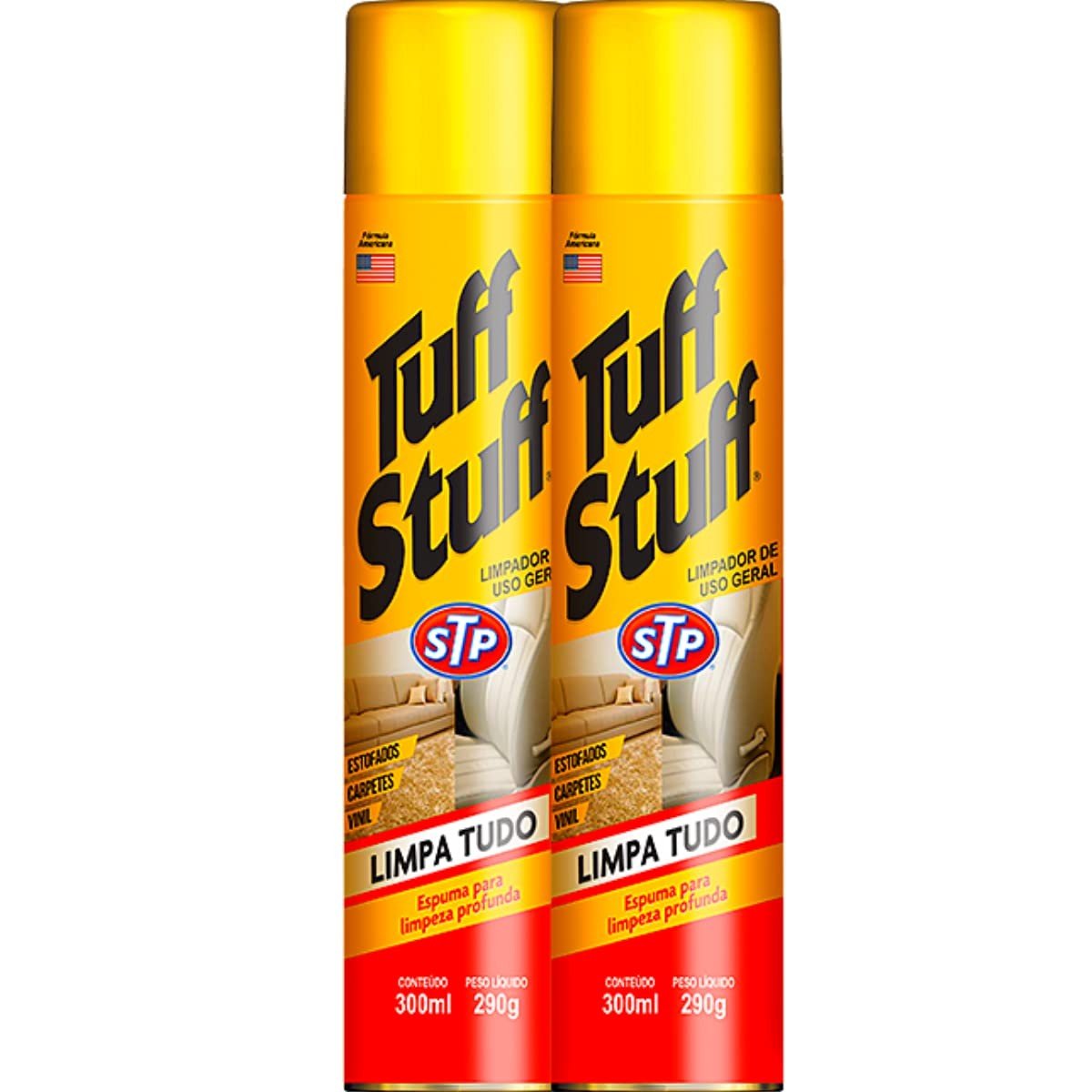 Kit 2 Espuma Mágica Tuff Stuff: Limpeza Profunda para Estofados, Tênis, Carros e Mais!