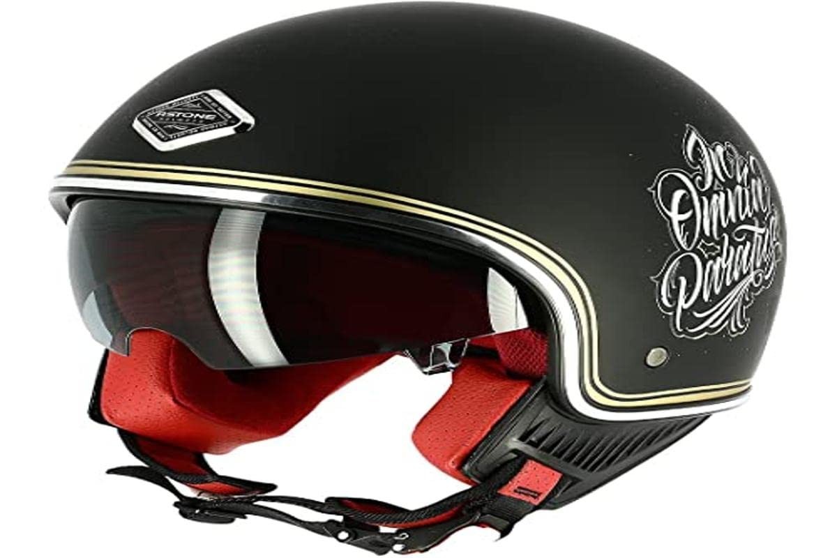 Capacete Astone MJ 66 Memento Mori MTBLK - Segurança e Estilo para Sua Pilotagem