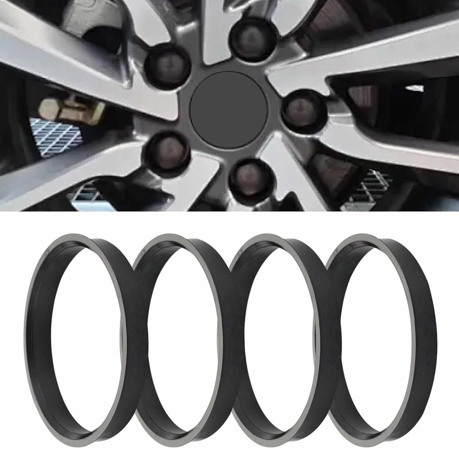 Anel Central de Cubo de Roda 4 Peças - 60.1mm para 73.1mm - Segurança e Conforto para Seu Carro
