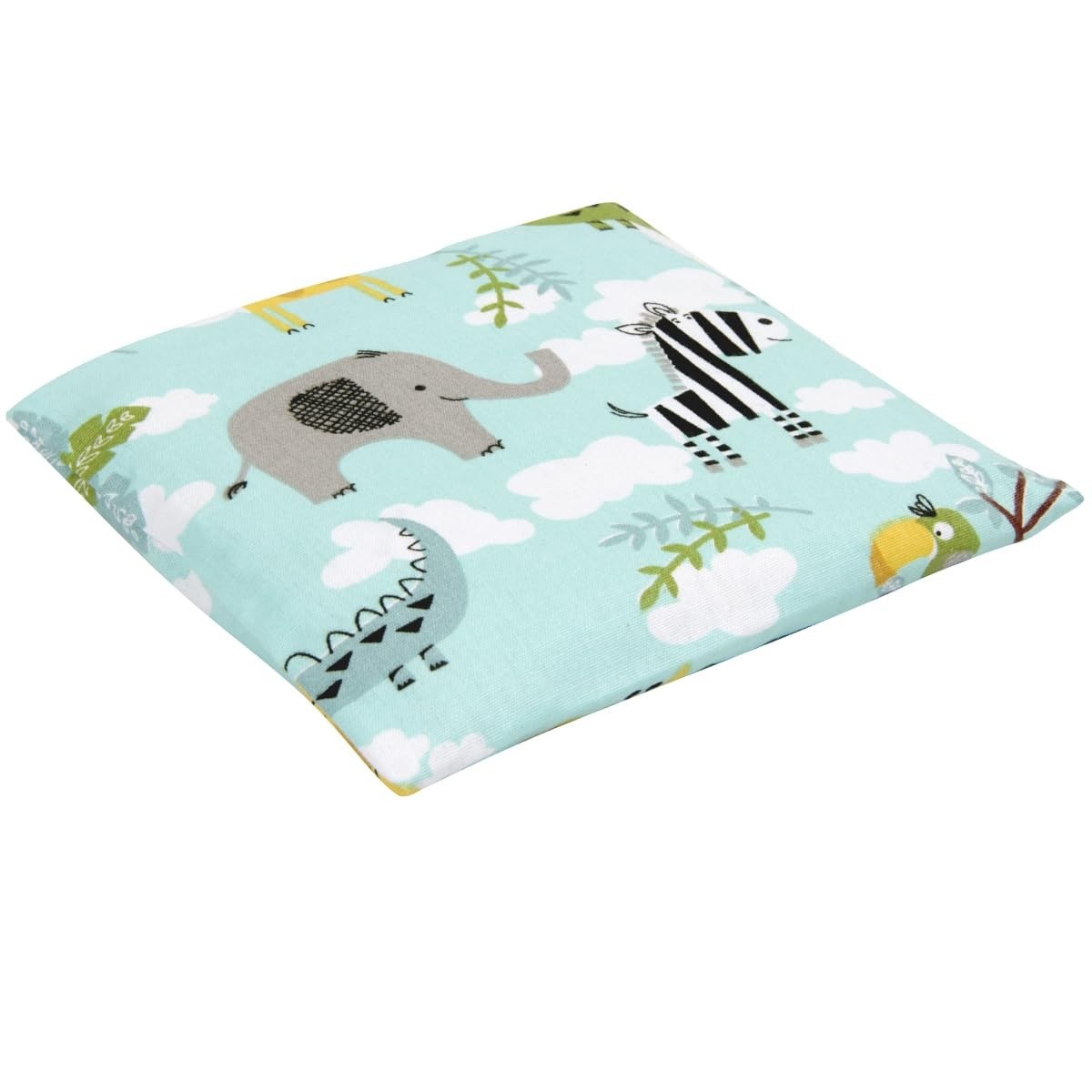 Bolsa de Semente para Cólicas de Bebê Estampa Safari Azul Tiffany - Alívio Natural e Perfumação Suave