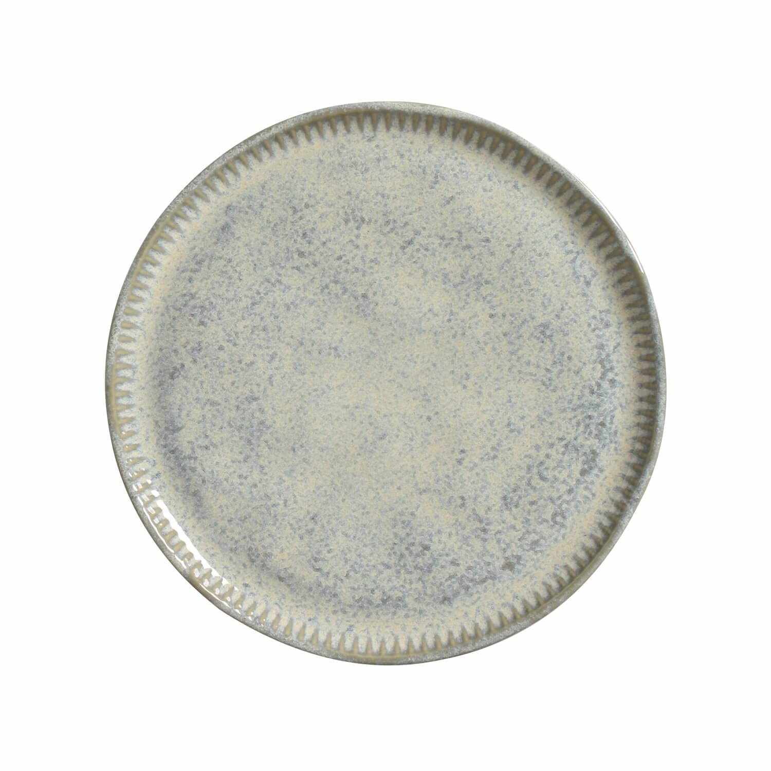 Conjunto 6 Pratos de Sobremesa Porto Brasil Linhas Green Granite 21,5cm - Resistente e Elegante