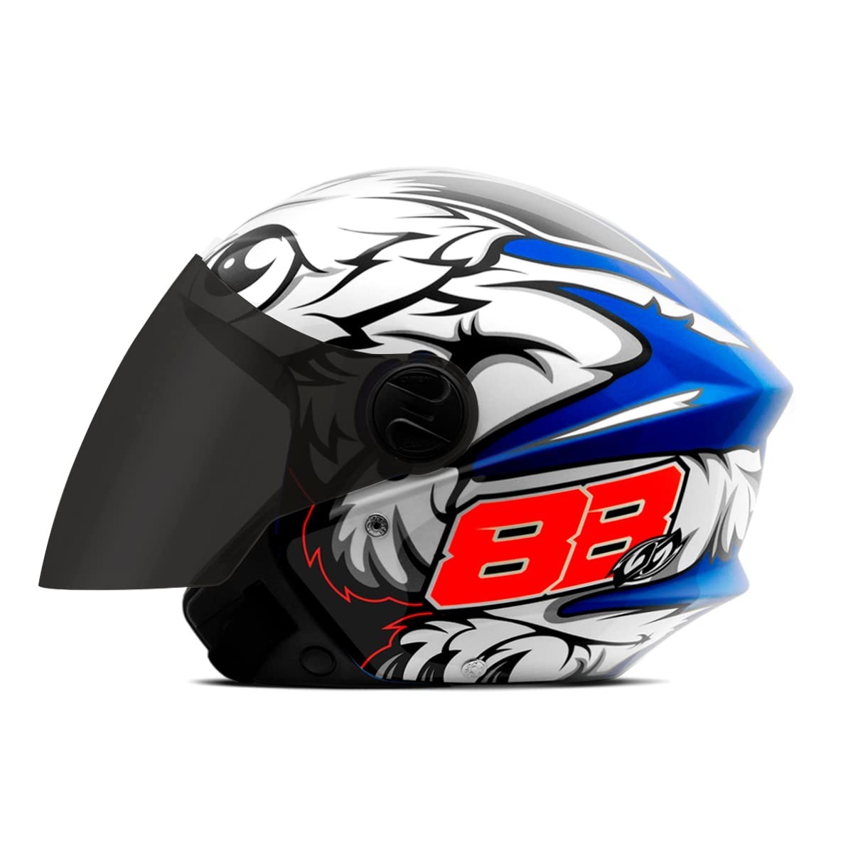 Capacete Aberto Pro Tork New Liberty 3 GP 88 Azul Brilhante - Segurança e Estilo para Sua Pilotagem