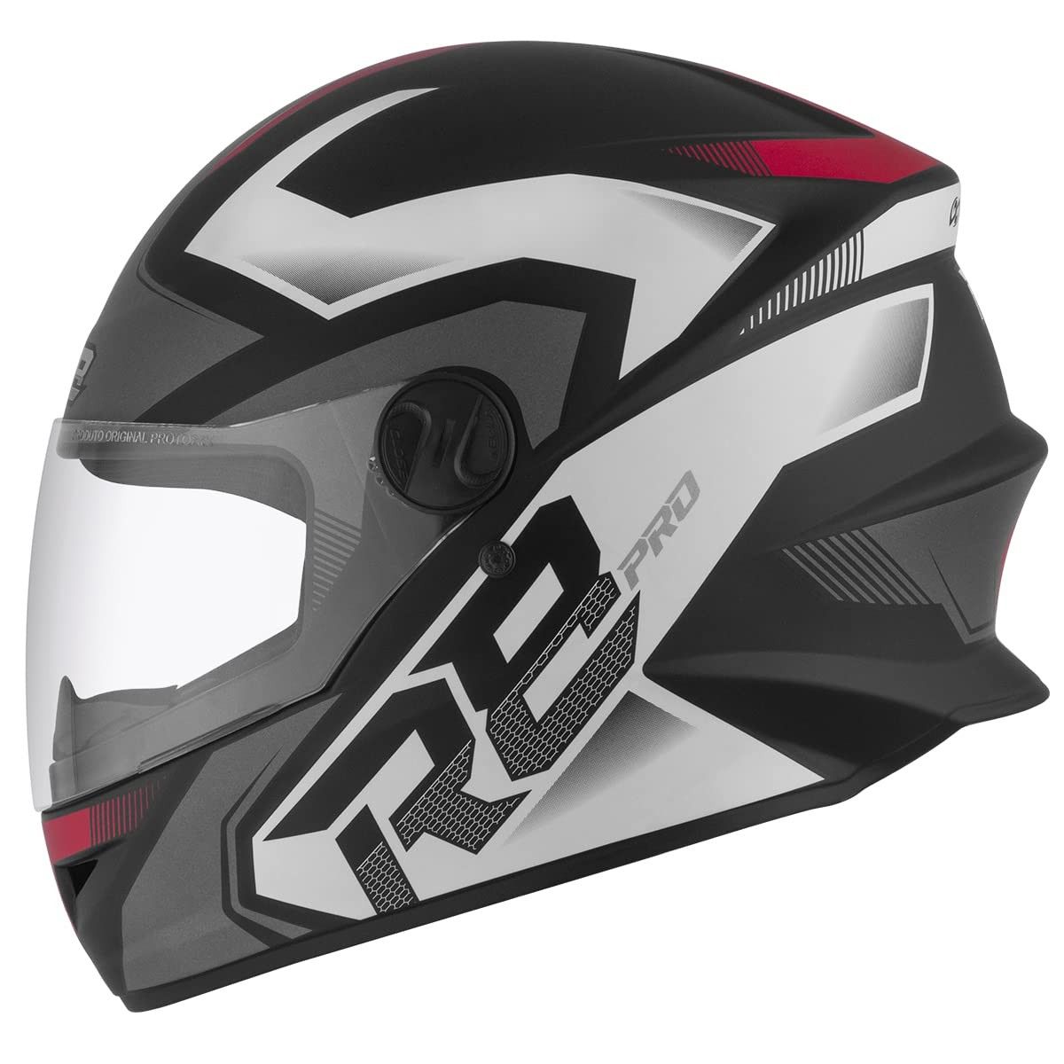 Capacete Fechado Pro Tork R8 Pro Fosco Preto e Vermelho - Segurança e Estilo para Sua Pilotagem