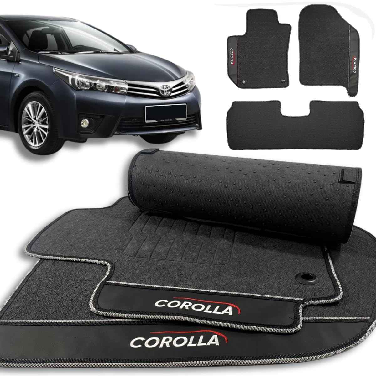 Tapete Borracha Corolla 2008-2017: Proteção Total e Estilo para Seu Carro