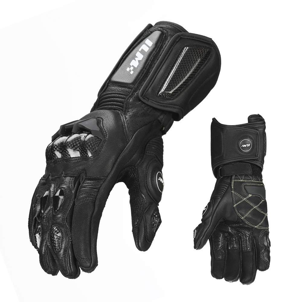 Luvas de Moto ILM Air Flow GRC01: Couro Premium com Proteção 360° e Touchscreen