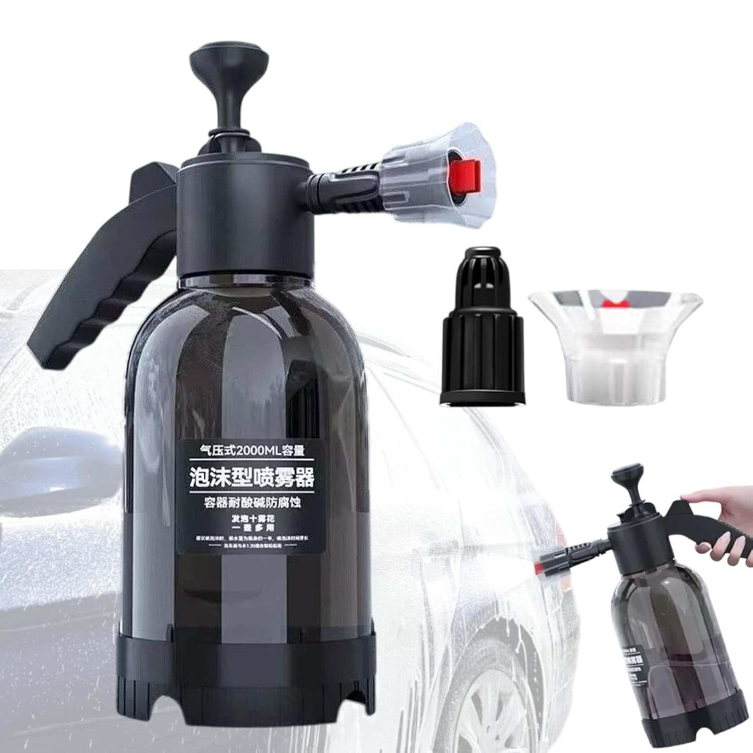 Pulverizador de Espuma Bohany 2L: Lavagem Automotiva, Plantas e Pets com Alta Pressão
