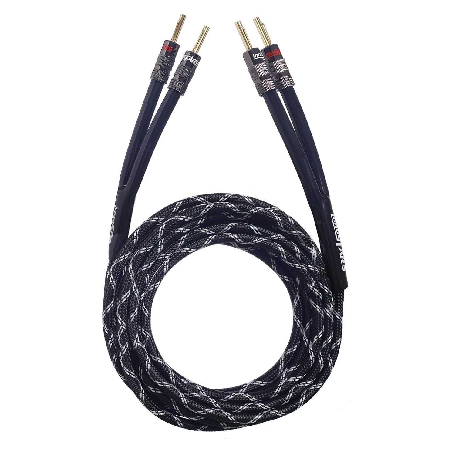 Cabo de Alto-Falante InnoStars 12AWG OFC 24K Dourado - Som Puro e Conexão Impecável (10,7m)