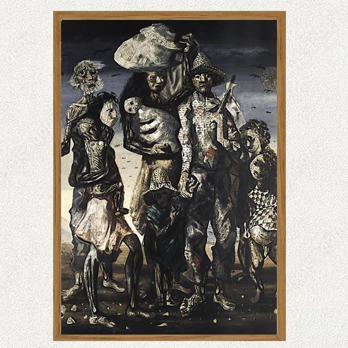 Quadro Moldurado Cândido Portinari - Os Retirantes Cordel - Arte de Valor Histórico e Estética