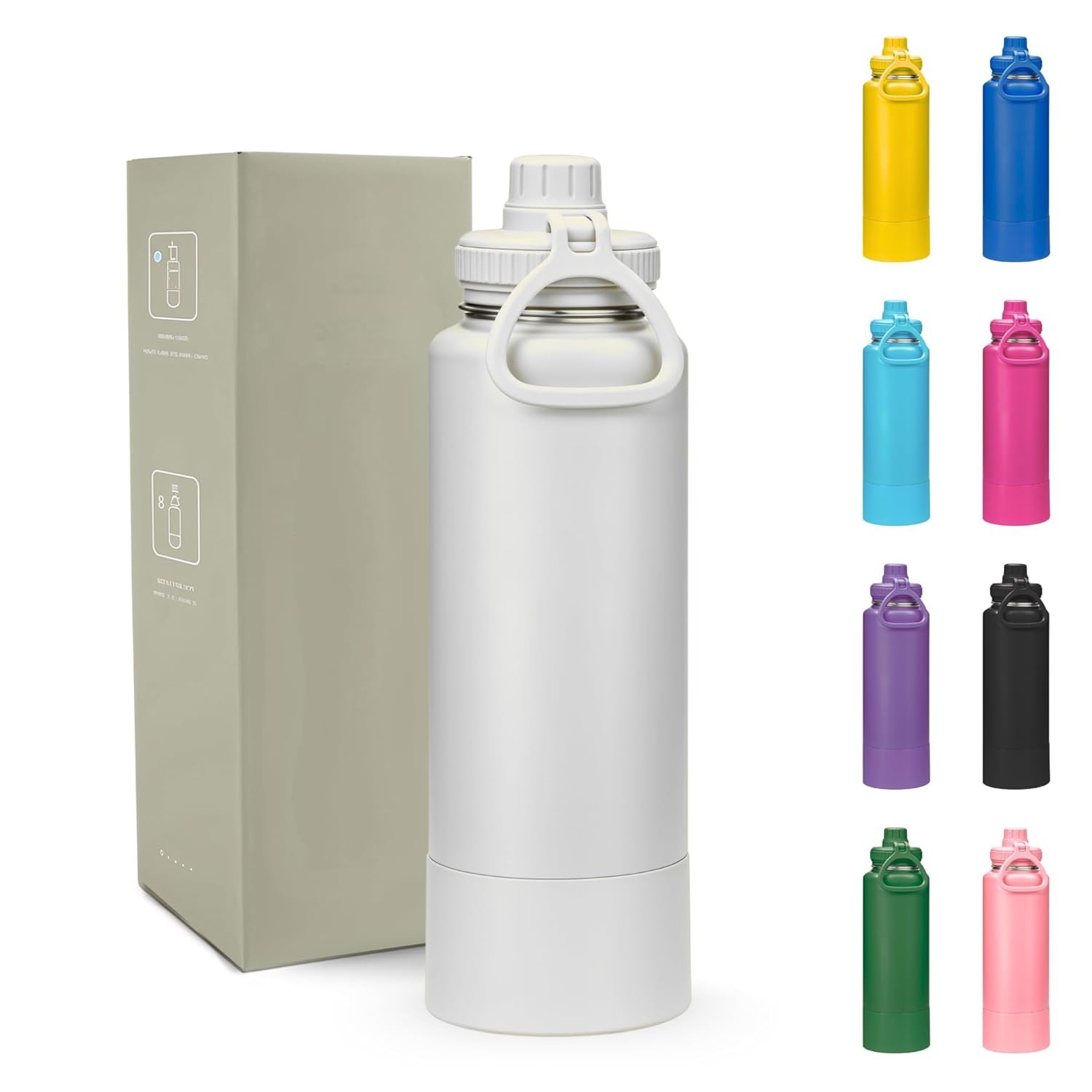 Garrafa Térmica 800ml Aço Inox 304 - Mantém Bebidas Quentes 12h e Geladas 24h