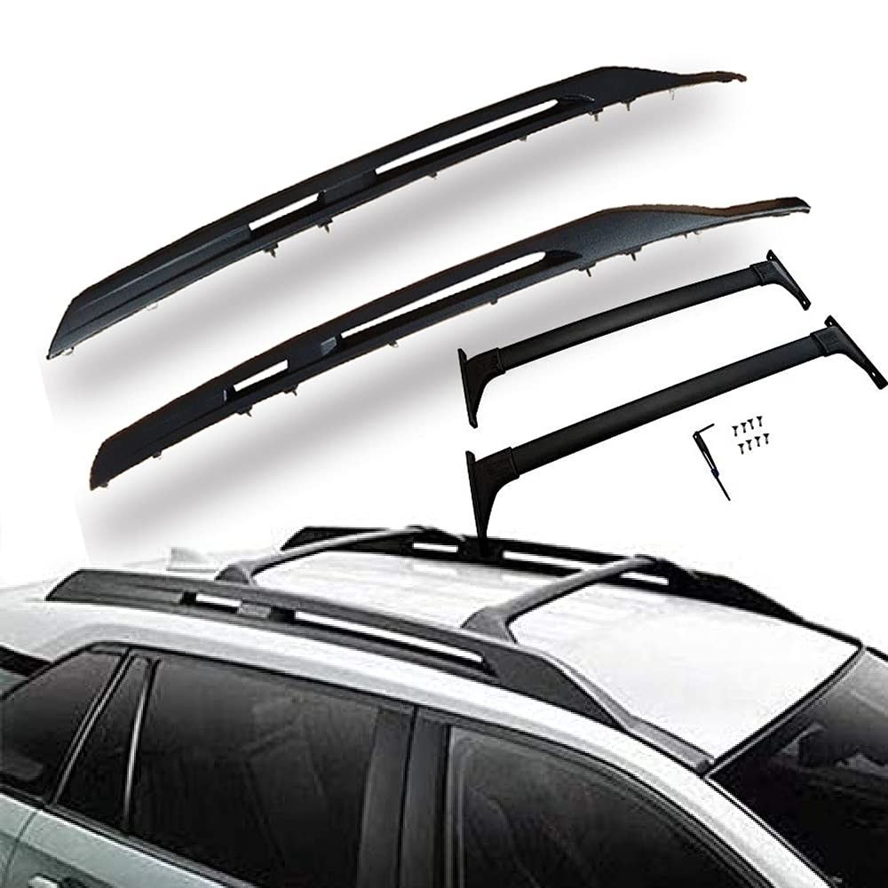 Rack de Teto e Barras Transversais em Alumínio Preto para Toyota RAV4 2019-2022