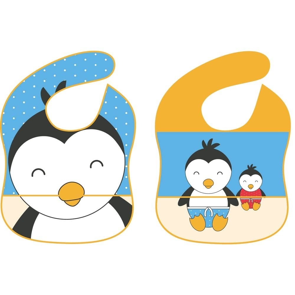 Girotondo Baby Babador Impermeável Pinguim - Proteção e Estilo nas Refeições do Bebê
