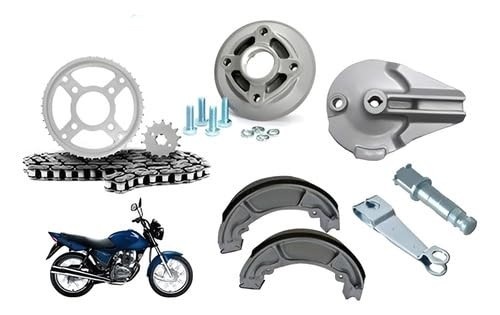 Kit Relação Completo: Espelho, Flange e Patim para Honda Titan 150 e Fan 160 - Durabilidade e Performance!