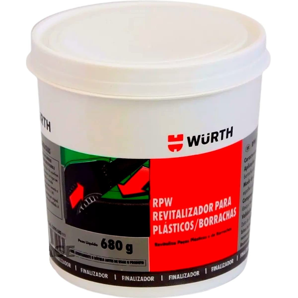 Revitalizador de Plásticos e Borrachas Wurth RPW 680g: Renove o Visual do Seu Veículo!