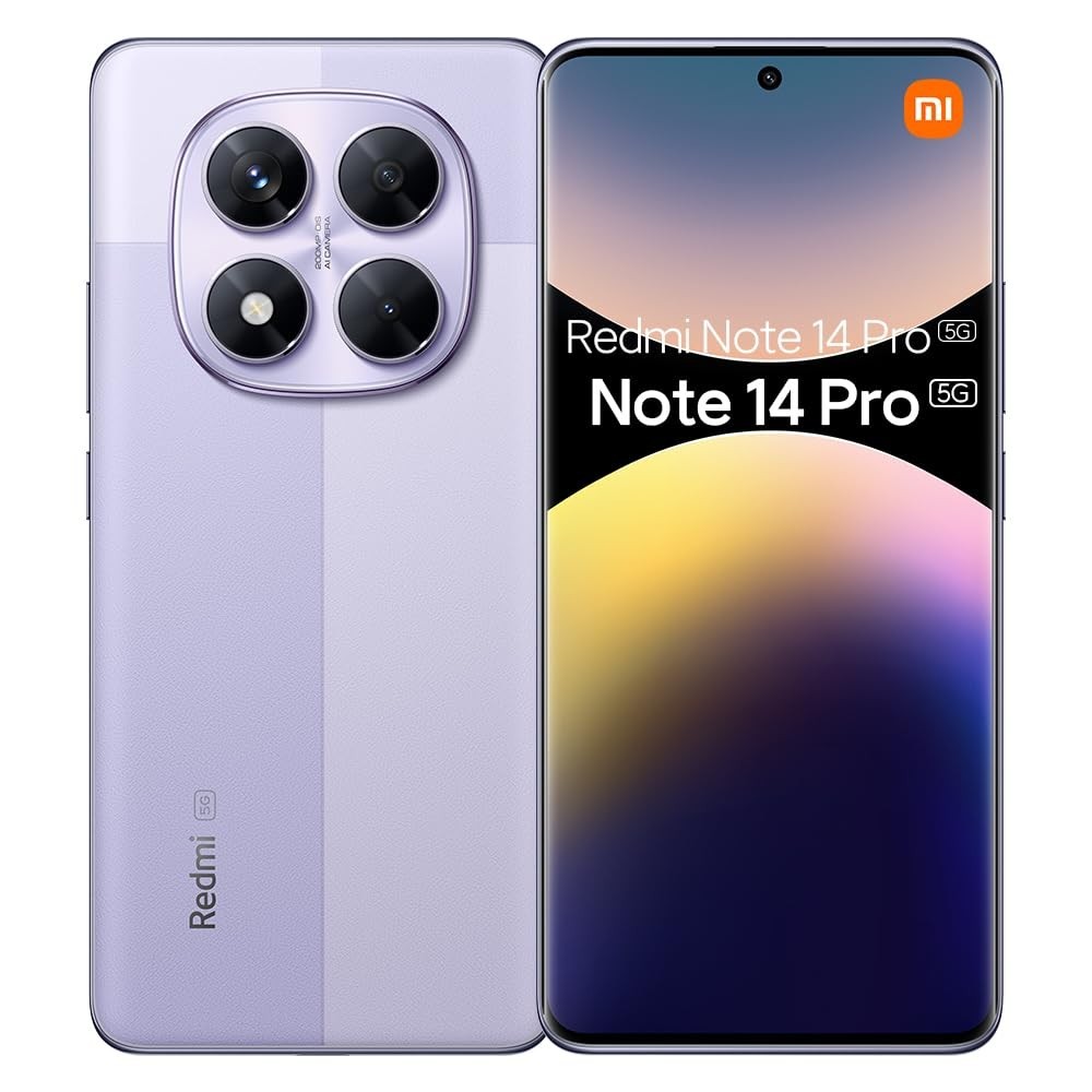 Smartphone Xiaomi Redmi Note 14 Pro 5G Roxo Lavanda: 12GB RAM, 512GB ROM, NFC - Potência e Estilo!