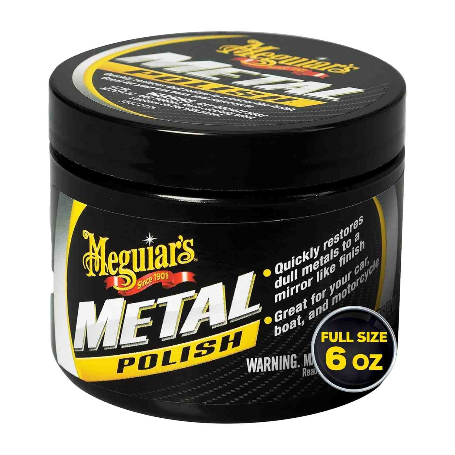 Meguiar's Polimento de Metal: Restaure o Brilho do Cromo, Aço e Alumínio do Seu Carro