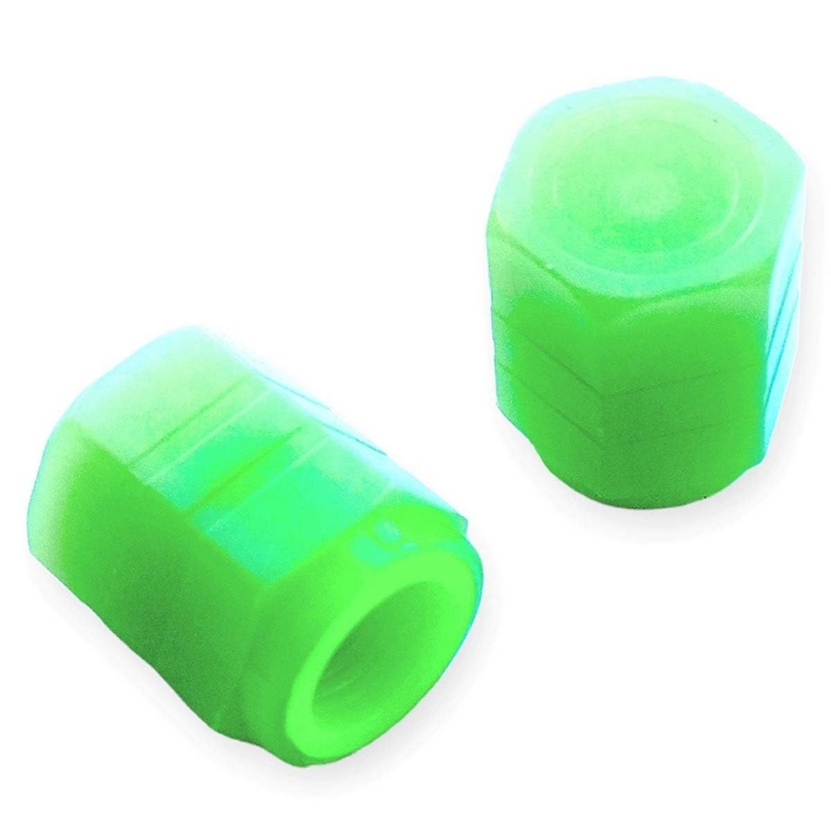 Ilumine Seu Caminho: 4 Bicos de Válvula Luminosos para Pneus de Carro e Moto (Verde Fluor)