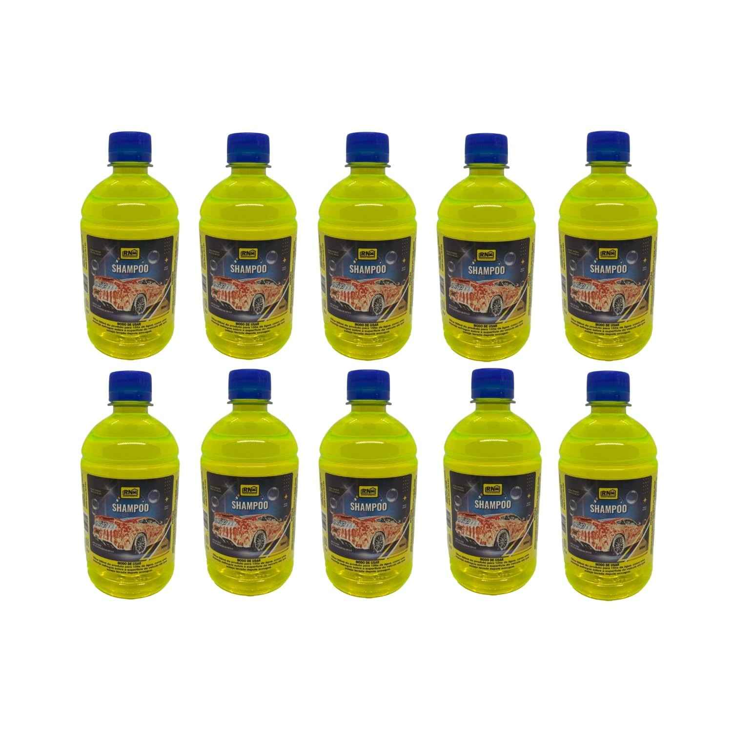 Kit 10 Shampoo Carnaúba 500ml: Limpeza Profunda e Brilho Impecável para Carro e Moto