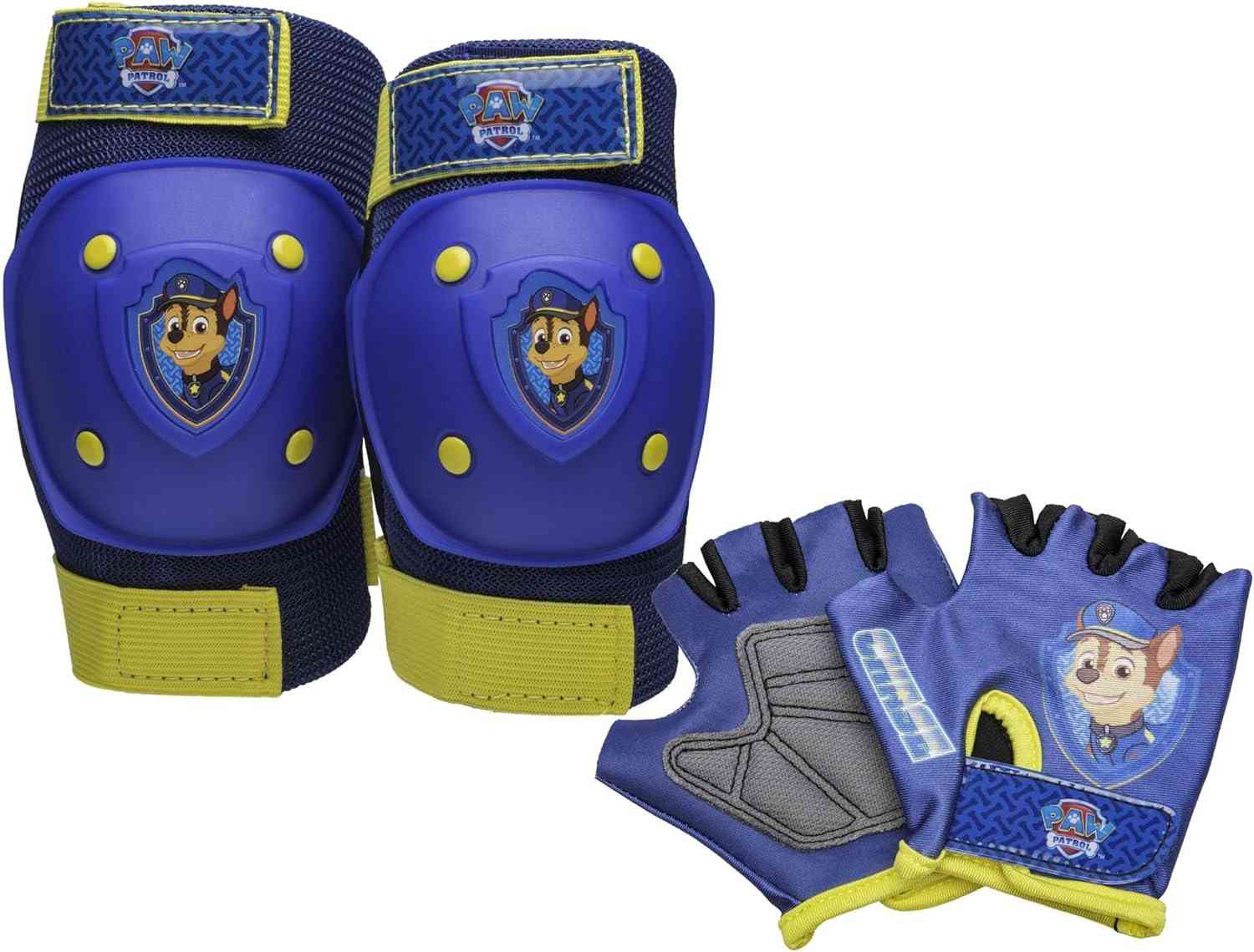 Conjunto de Proteção Skye Patrulha Canina: Almofadas e Luvas para Segurança e Diversão!