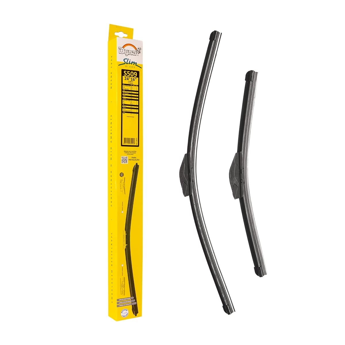 Palhetas Dyna Nov Slim+ 600/400mm: Visibilidade Clara e Segurança para Honda Fit, Fiat Uno e Hyundai HB20