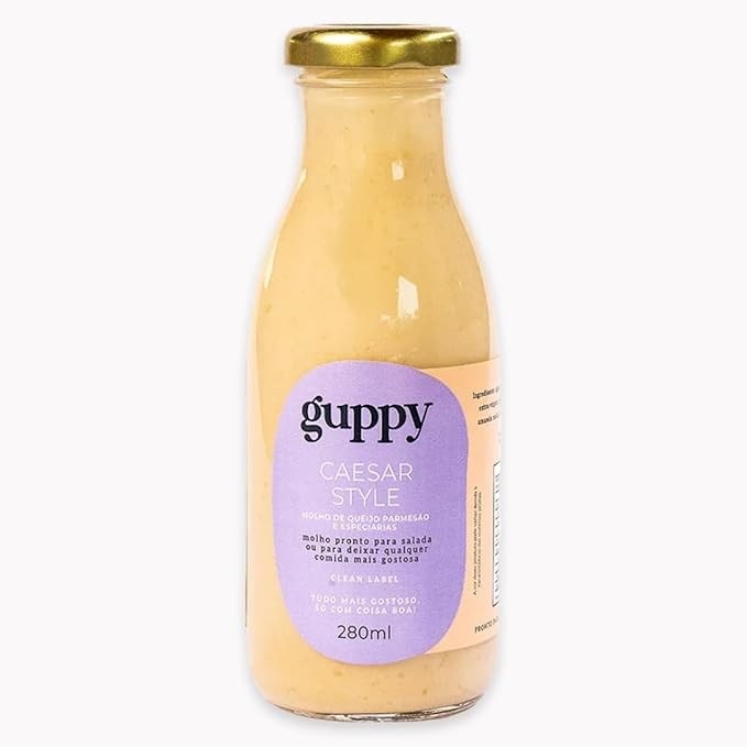 Molho Salada Caesar Queijo Parmesão e Especiarias 280ml Guppy - Baixo Sódio