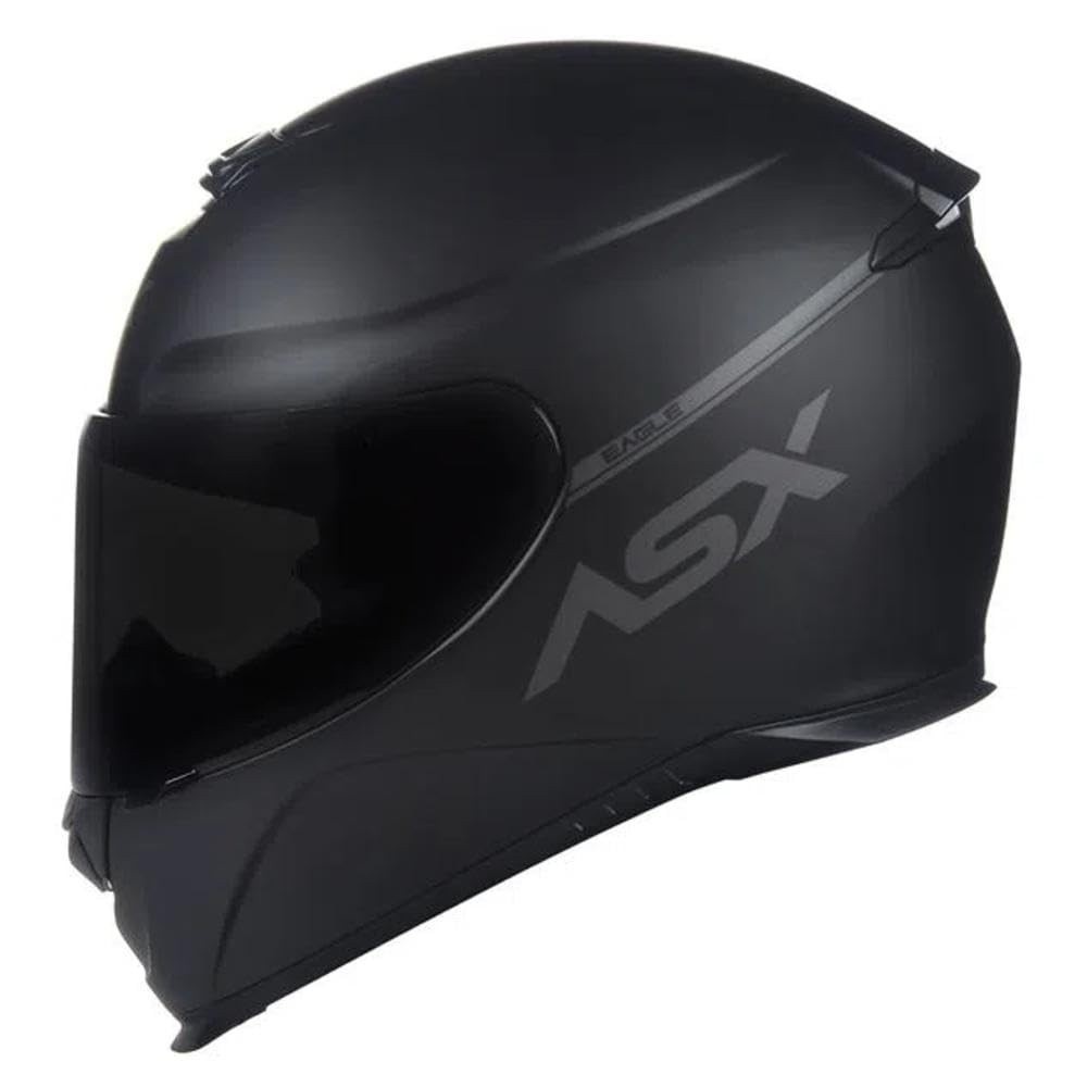 Capacete ASX Eagle Solid Preto Fosco: Segurança e Estilo para Sua Aventura