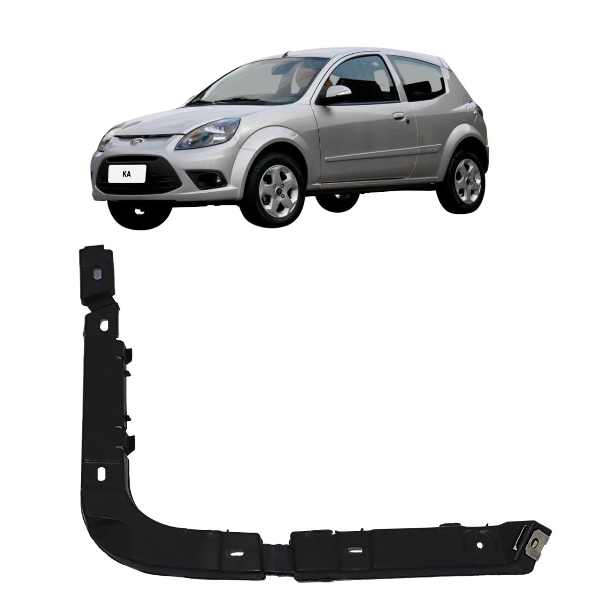 Suporte Parachoque Traseiro Esquerdo Ford Ka 2008-2013: Fixação Segura e Acabamento Perfeito