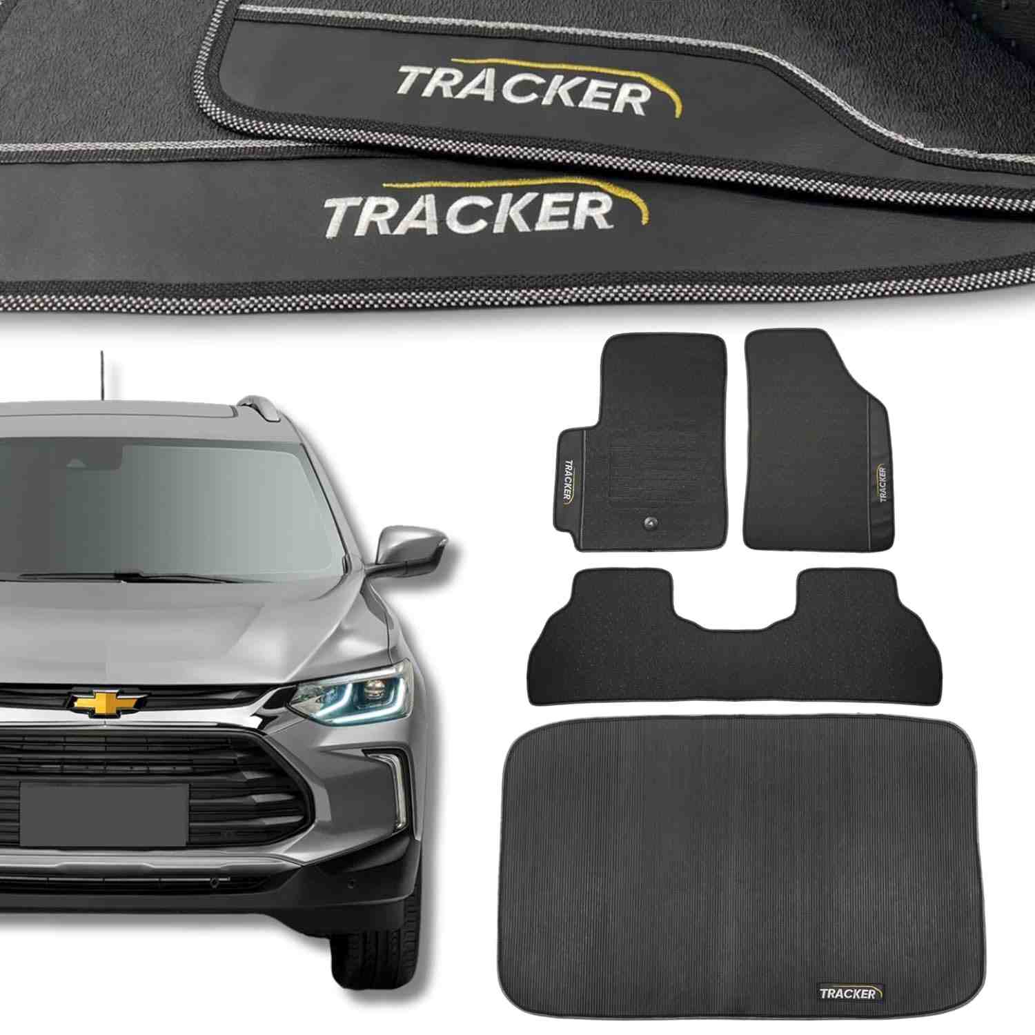Kit Tapetes Internos e Porta Malas Tracker 2020-2025: Proteção Total e Estilo