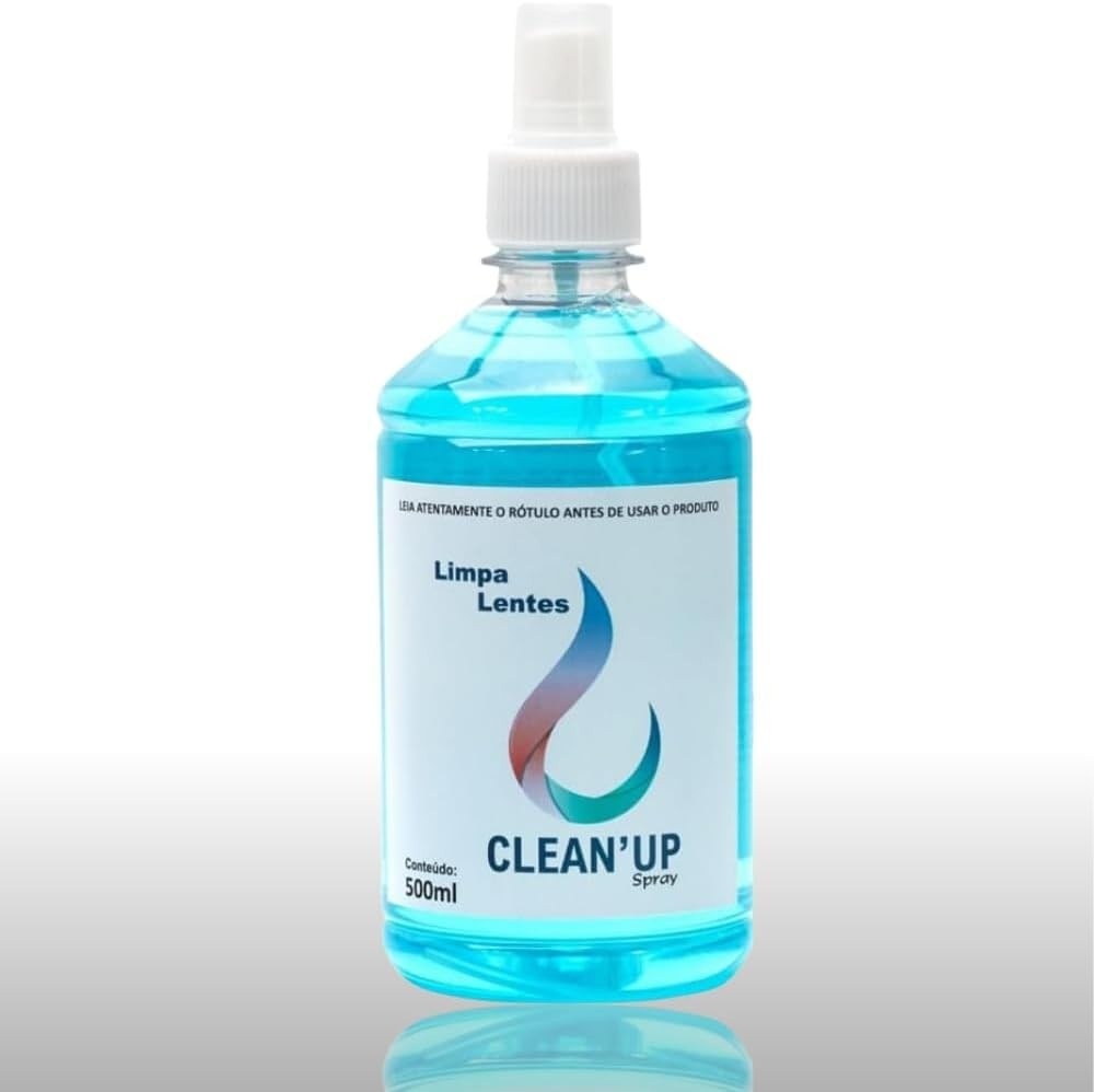 Spray Limpa Lentes e Telas Clean Up 500ml - Multiuso para Óculos, Celular, TV e Notebook