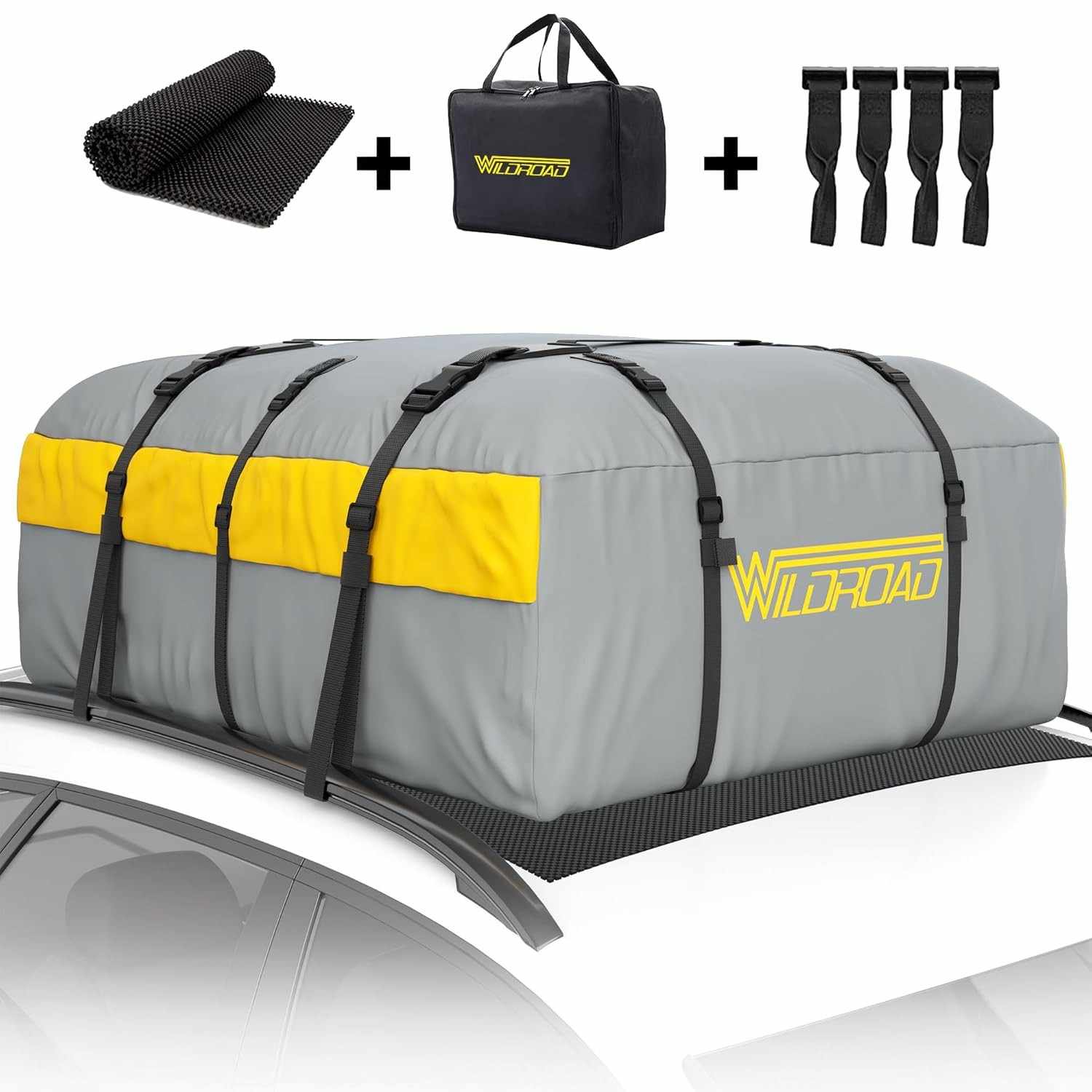 Wildroad Bolsa Teto Carro 21 Pés Cúbicos: Viagem Confortável e Segura!