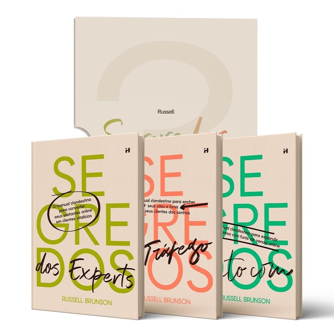 Box Kit Trilogia Segredos: Domine Tráfego, Vendas e Crescimento Online